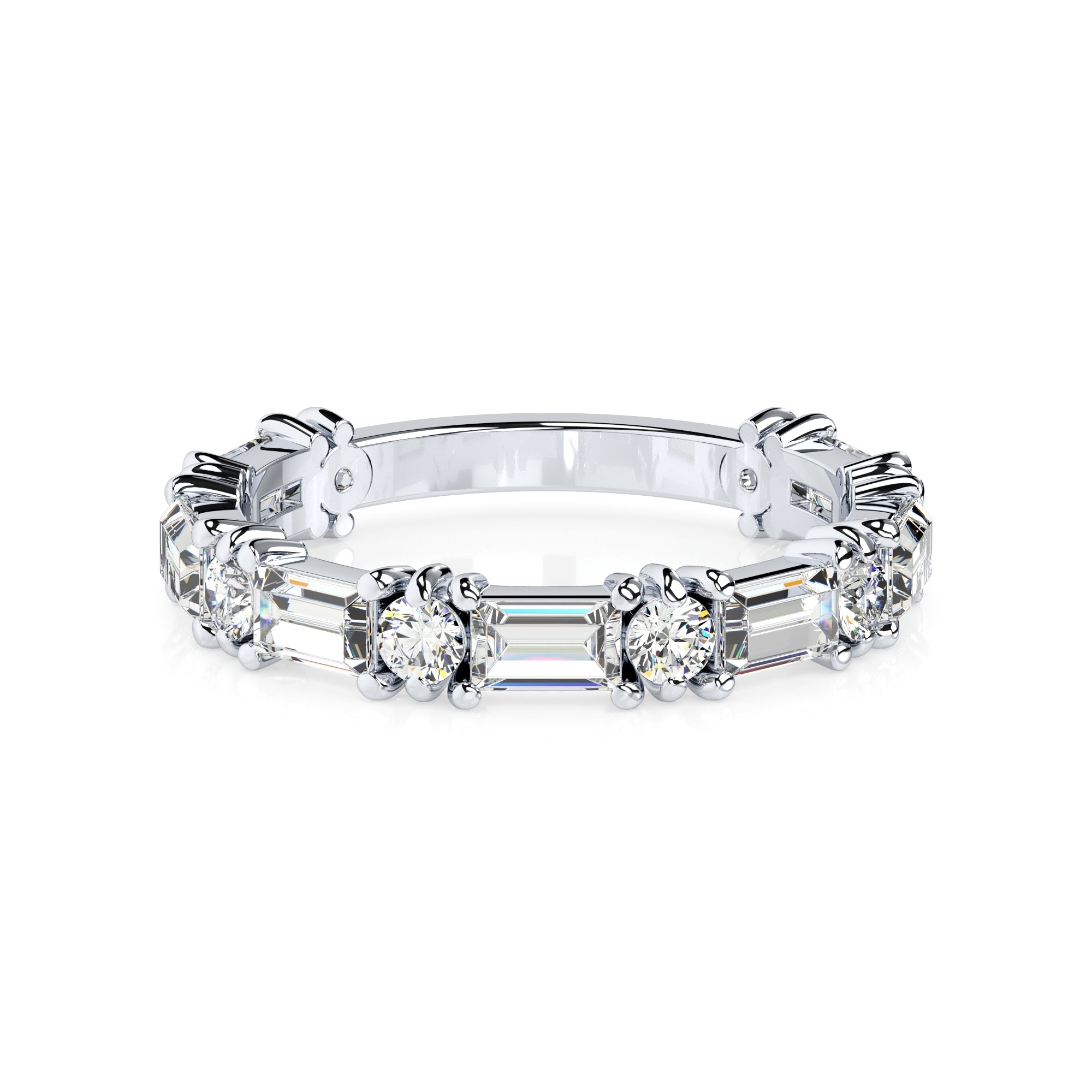 Ring Baguette mit runden Zirkonia