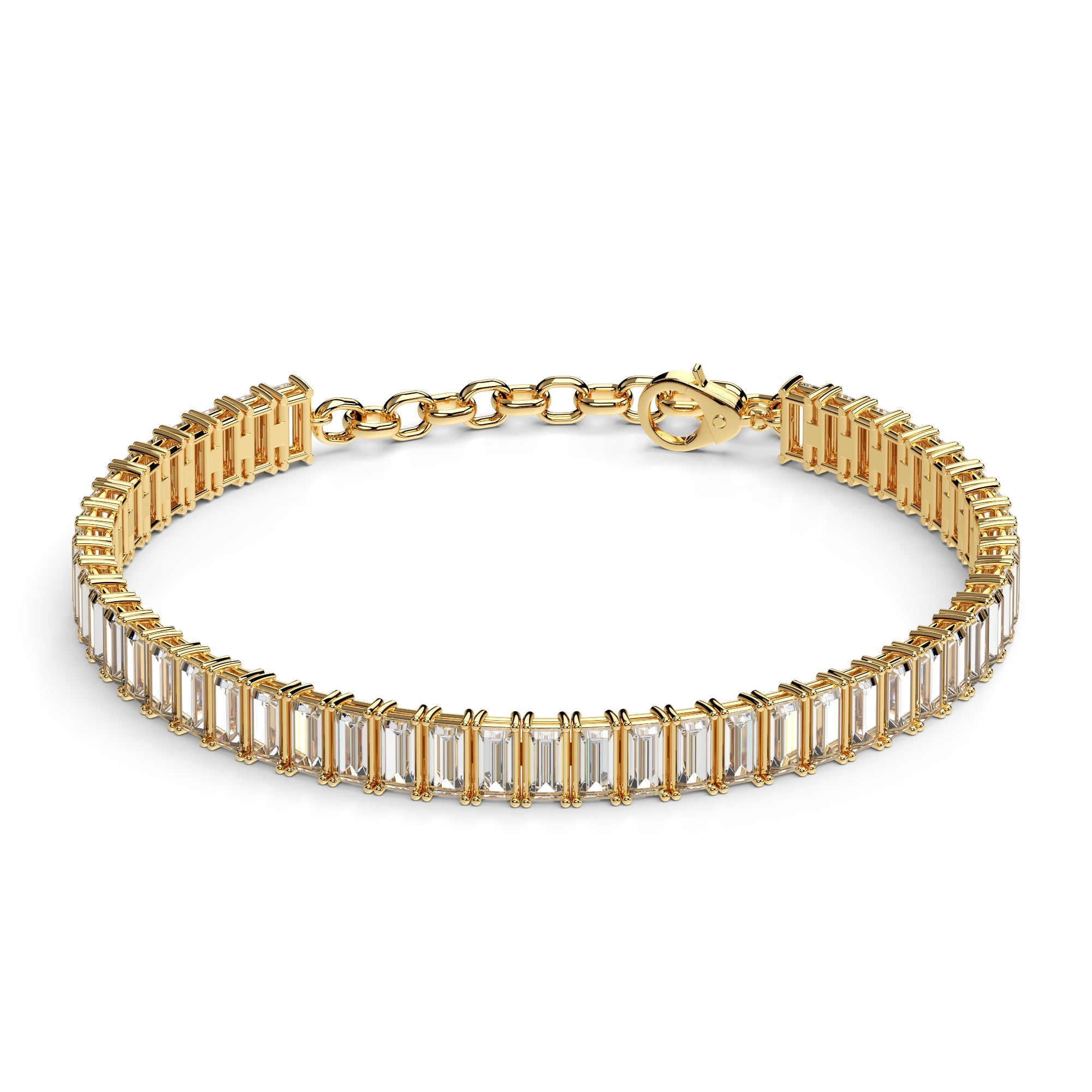 Tennisarmband Baguette Zirkonia