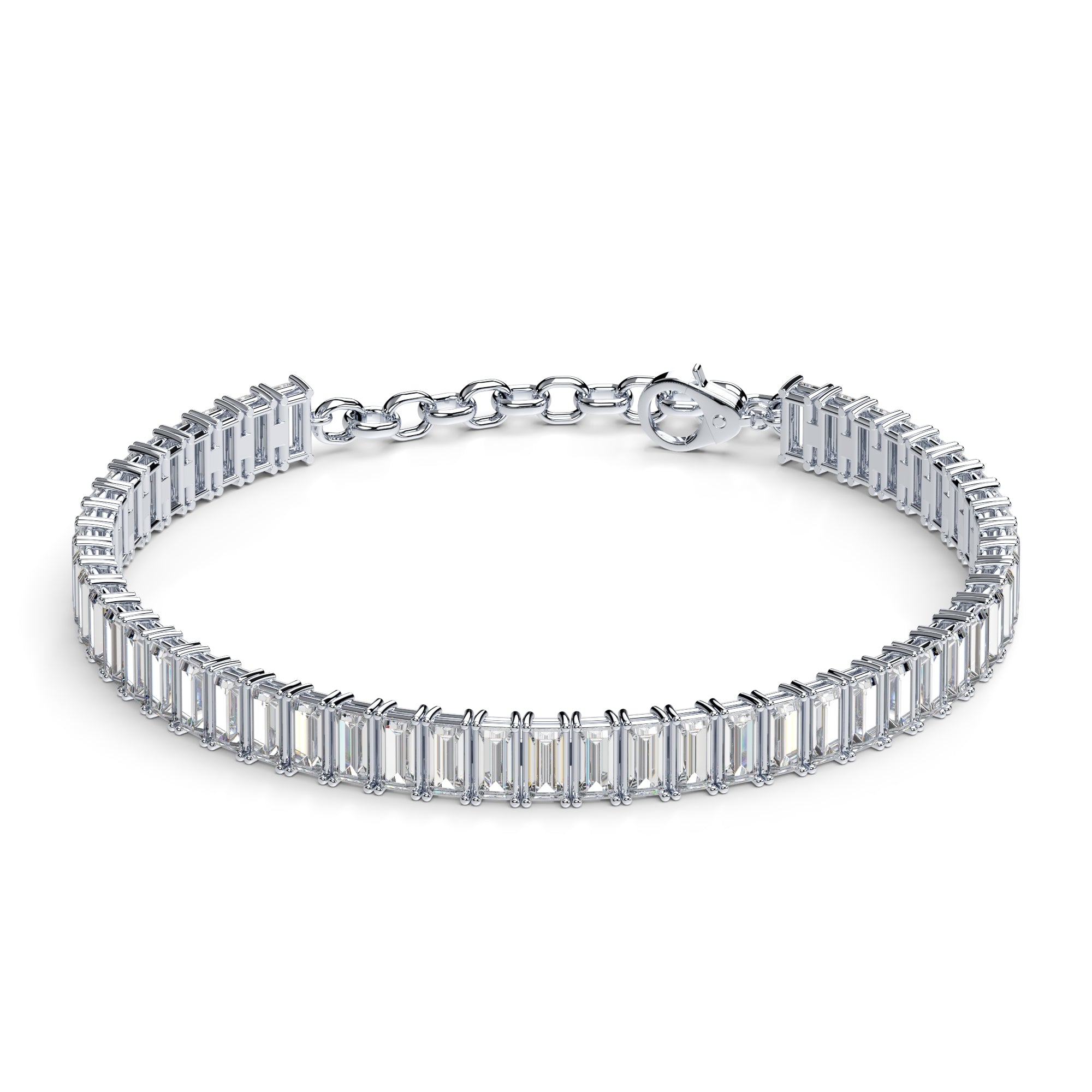 Tennisarmband Baguette Zirkonia