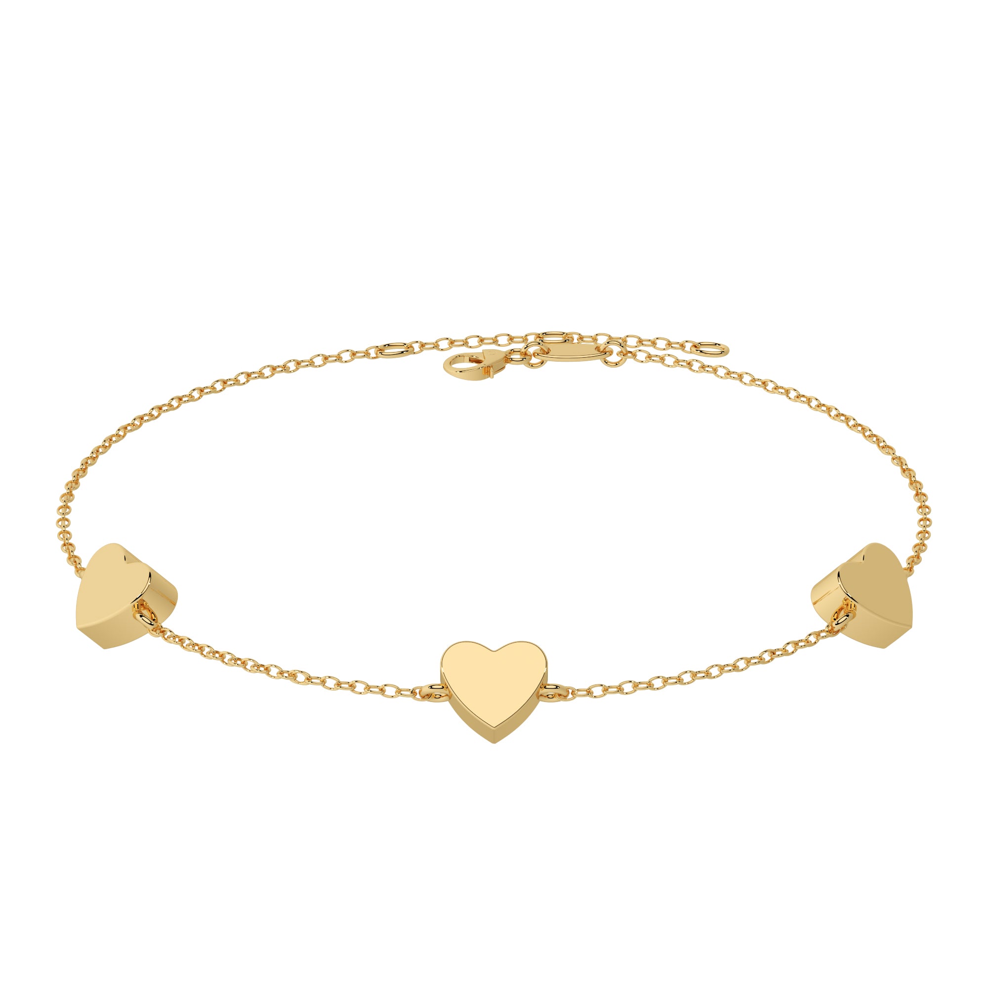Armband mit drei Herzen