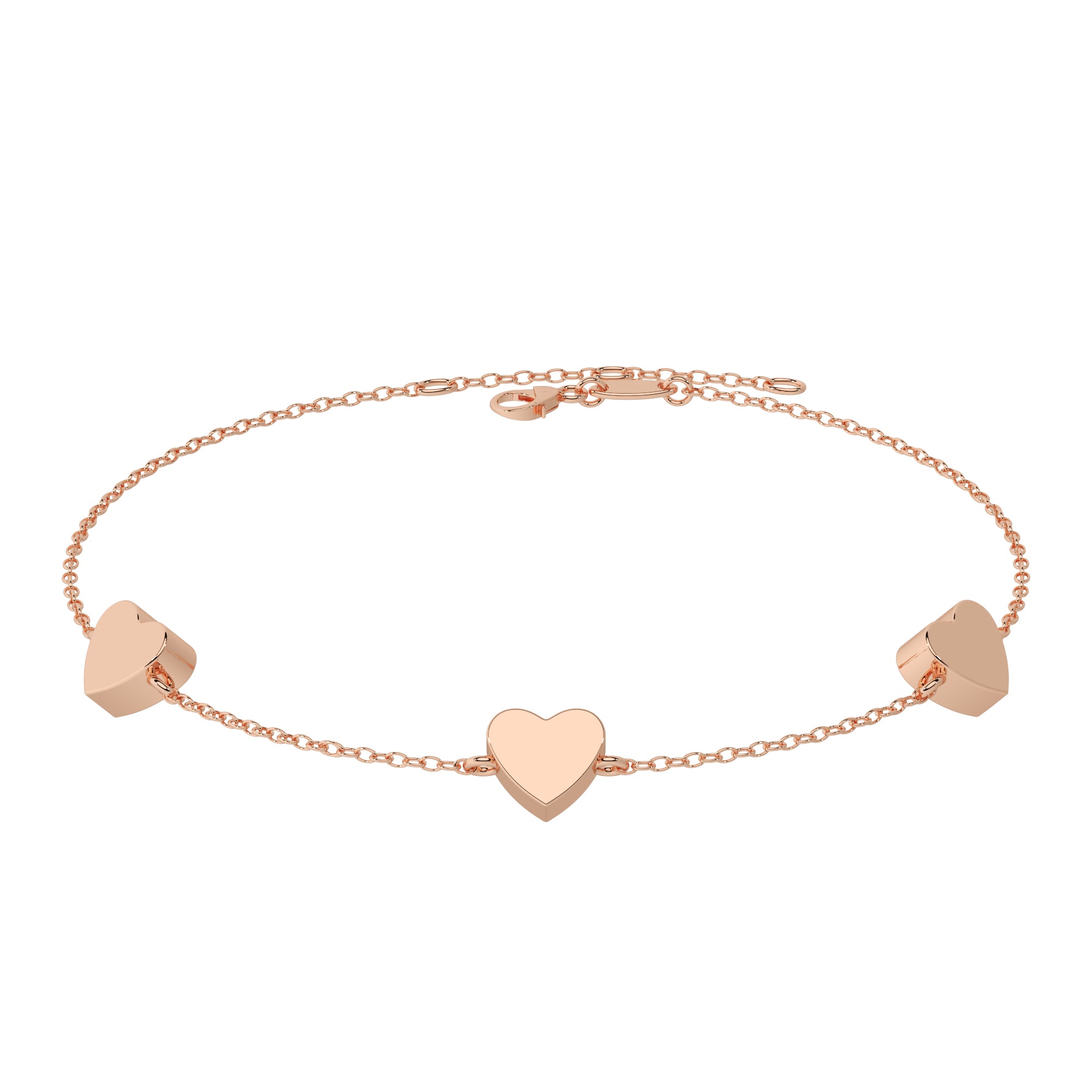 Armband mit drei Herzen