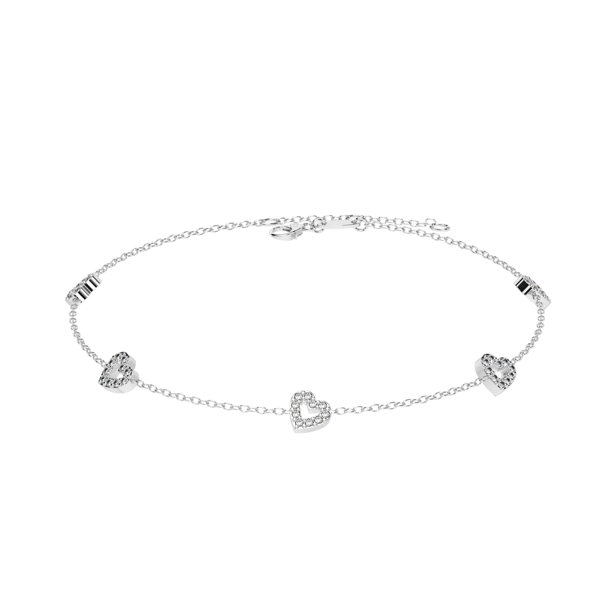 Armband Herzen Pavé