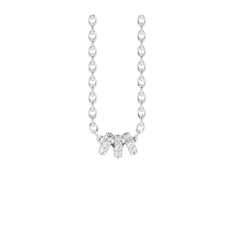 Halskette drei Kreise Pavé