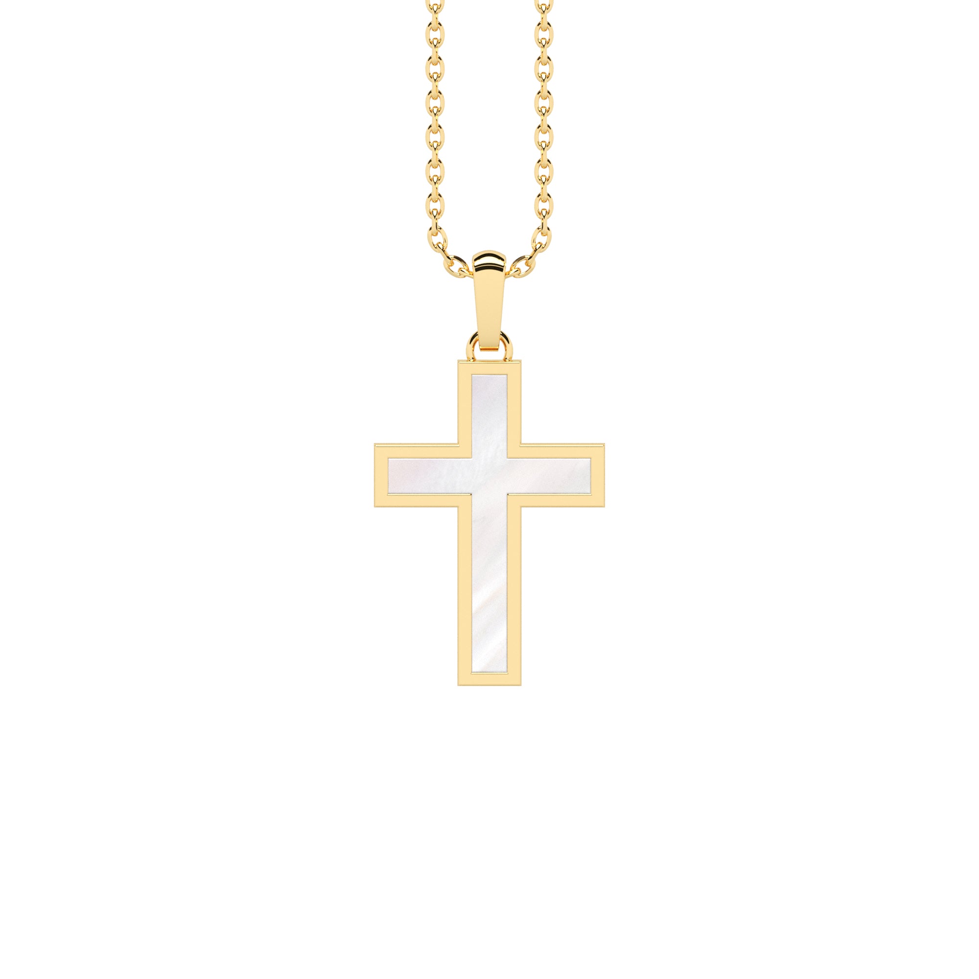 Anhänger Kreuz Perlmutt