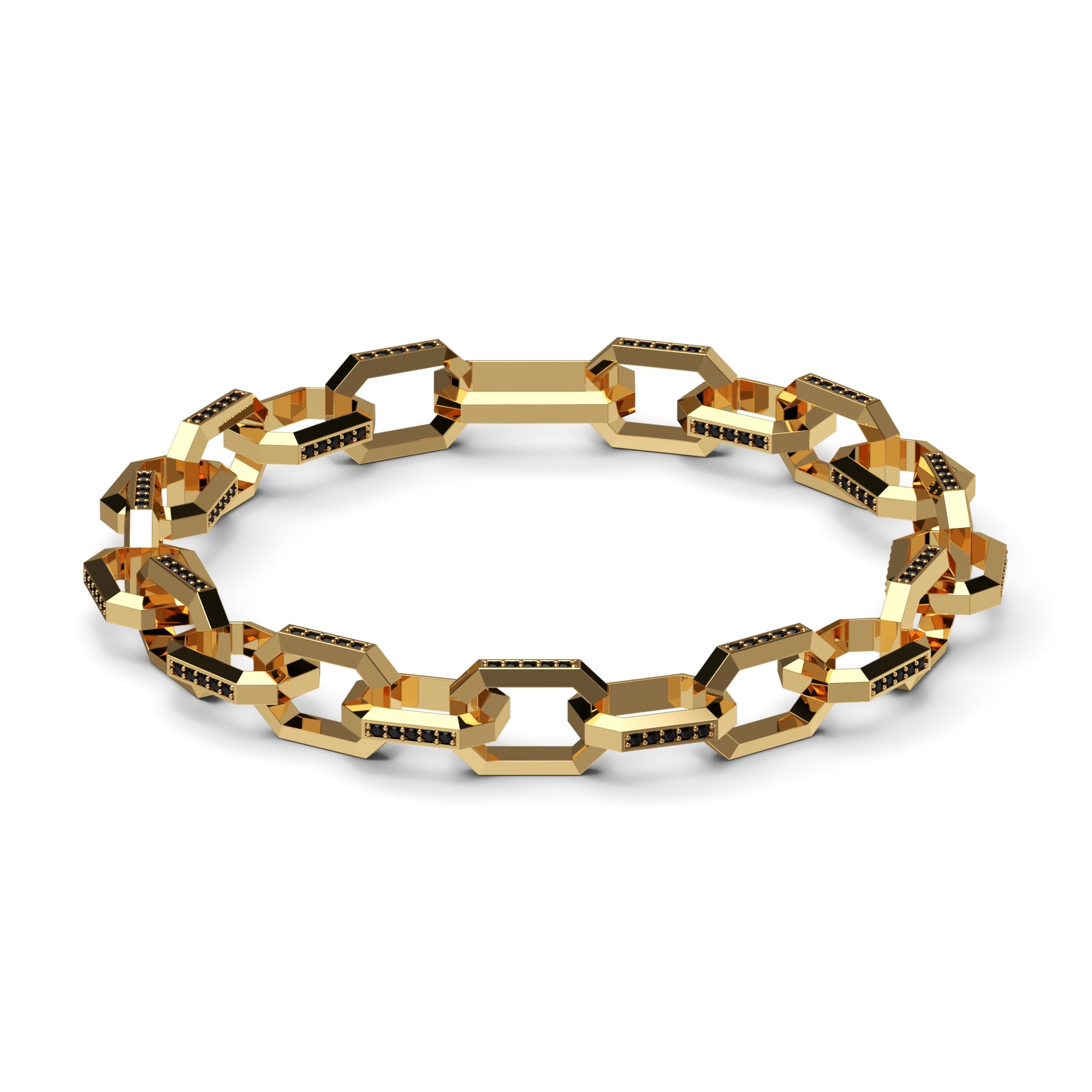 Gliederarmband schwarze Zirkonia