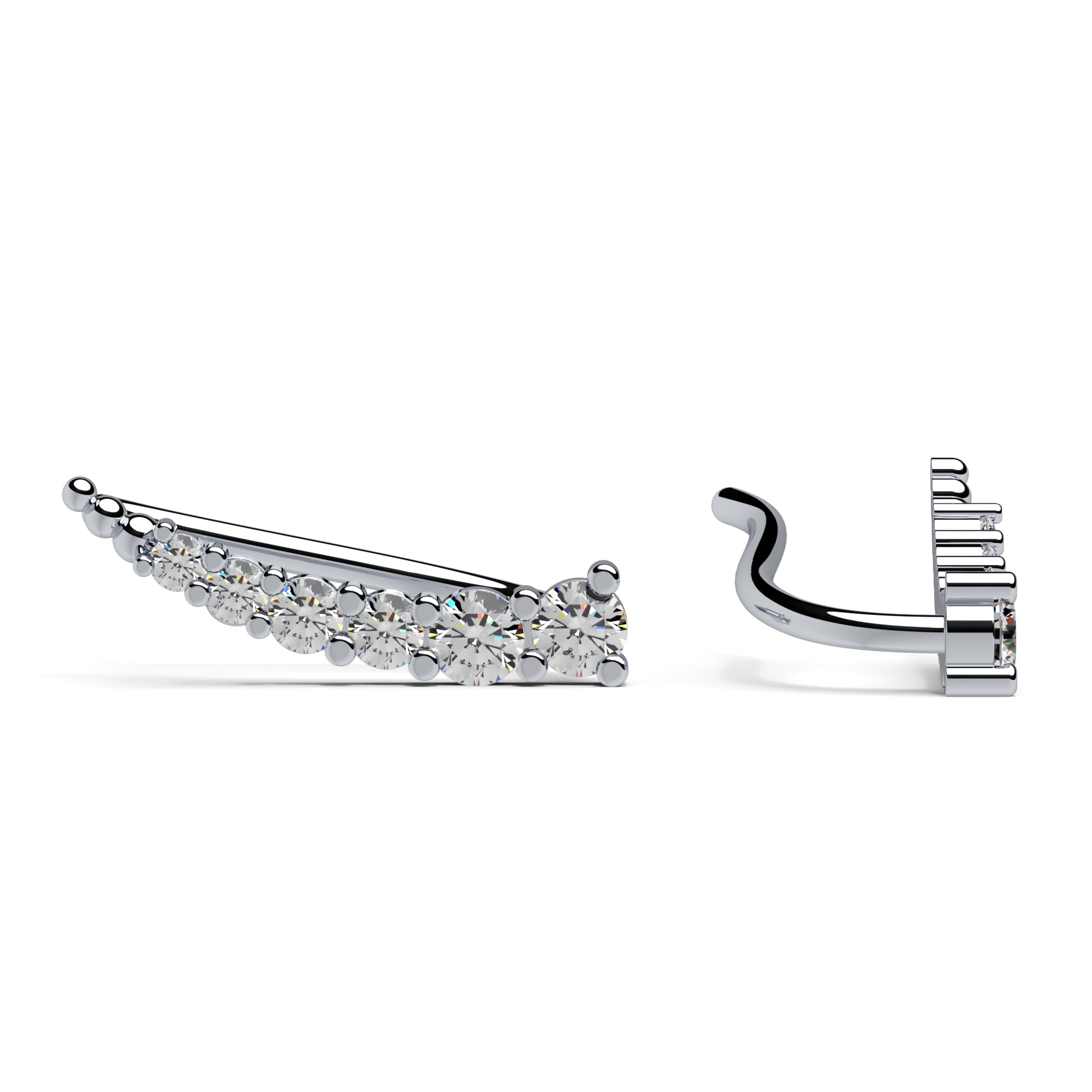 Ohrringe mit Zirkonia besetzt