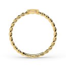Ring twisted with big plate gold
