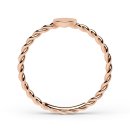 Ring twisted with big plate rose gold
