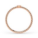 Ring twisted with small plate rose gold