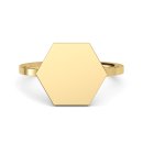 Ring plate hexagon gold