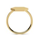 Ring plate hexagon gold