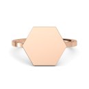 Ring plate hexagon rose gold