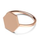 Ring plate hexagon rose gold