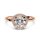 Ring solitaire halo rose gold