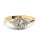Ring vintage zirconia gold