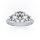 Ring three white zirconia silver