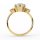 Ring three white zirconia gold