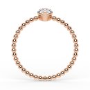 Ring beads with zirconia rose gold