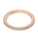 Ring memoire fine with white zirconia rose gold
