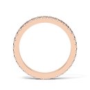 Ring memoire with white zirconia rose gold