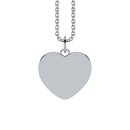 Necklace big heart silver