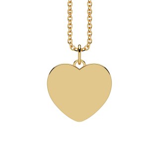 Necklace big heart gold