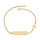 Bracelet plate with cross gold