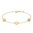 Bracelet with three hearts gold
