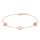 Bracelet with three hearts rose gold