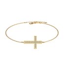 Bracelet cross pav&eacute; gold