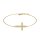 Armband Kreuz Pav&eacute; Gold