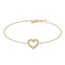 Bracelet heart pav&eacute; gold