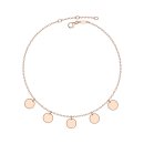 Bracelet with five coins rose gold