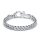 Curb bracelet with cross silver