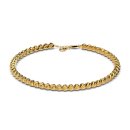 Bracelet diamond-coated beads gold