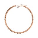 Bracelet diamond-coated beads rose gold