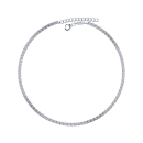 Tennis bracelet fine with white zirconia silver