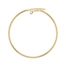 Tennis bracelet fine with white zirconia gold
