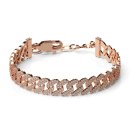 Curb chain bracelet iced out rose gold