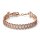 Curb chain bracelet iced out rose gold