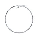 Tennis bracelet white zirconia silver