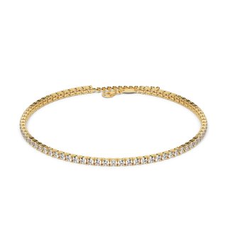 Tennis bracelet white zirconia gold