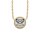 Necklace solitaire halo gold