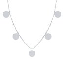 Necklace five coins silver