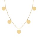 Necklace five coins gold