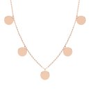 Necklace five coins rose gold