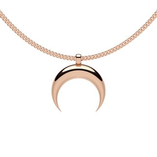 Necklace moon rose gold