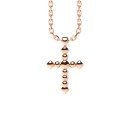 Necklace cross beads rose gold