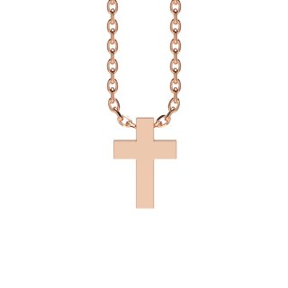 Necklace cross rose gold