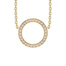 Necklace circle pav&eacute; gold